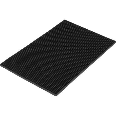 Lot de 1 dessous de verre PVC noir souple, set de 2, antidérapant, imperméable, pour cuisine et table (1/5)