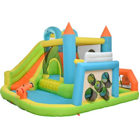 Castillo hinchable acuático infantil con tobogán 360 x 320 x 200 cm (1/5)