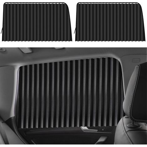 APEX Pare-soleil pour vitres de voiture – pare-soleil pour vitres latérales (lot de 2), tissu magnétique, bloque les rayons UV et la chaleur, noir. (1/5)
