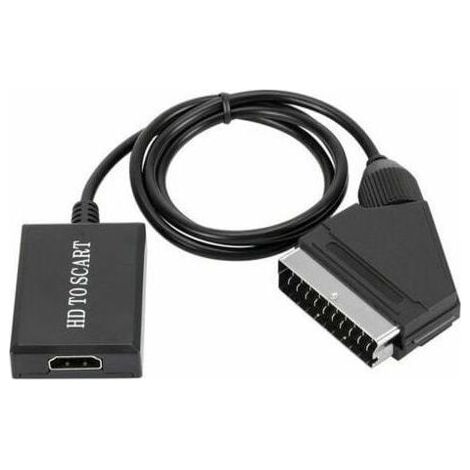 convertisseur hdmi vers péritel adaptateur audio vidéo hd 1080p pour hdmi vers péritel Sky Box Stb (1/3)