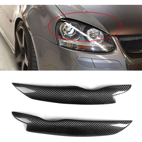 Dekorative Scheinwerferblenden aus Kohlefaser (Paar), Autozierleisten, starker Klebestreifen, sportlicher Stil, 2 Stück (1/5)