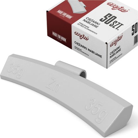 Contrapesos de zinc con clip para llantas de aluminio. Contrapesos de aluminio de 35 g, 50 unidades. (1/3)