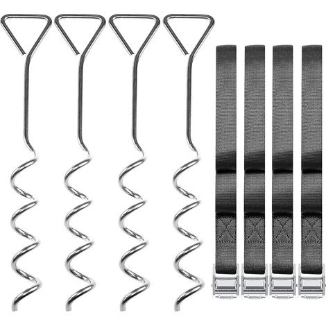 Kaelt - Kit Fixation Trampoline,Ancrage Au Sol,Piquet de Fixation de Trampoline Conviennent à Trampoline,Filet Trampoline,Tente pour Trampoline,Balançoire,Aire de Jeu,Trampoline Rectangulaire (1/5)