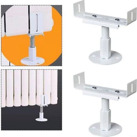 Pieds radiateur fer réglables 8-13 cm, style traditionnel, résistants au sel (1/4)