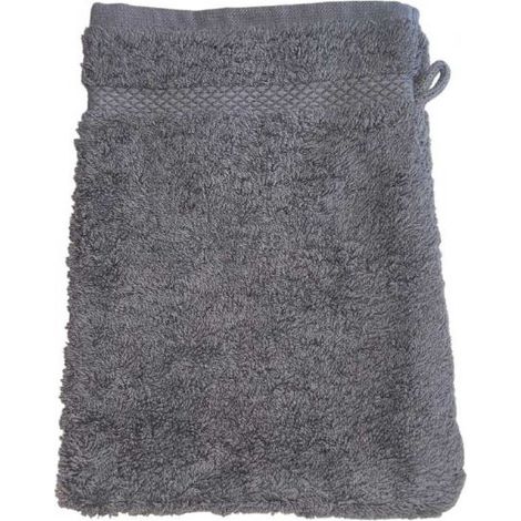 Gant de toilette coton bio coloris Gris foncé
