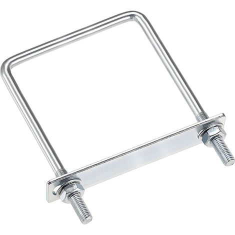 U-Bolzen aus Edelstahl 304, rechtwinklige quadratische U-Bügel mit Schraubensicherung, 90 x 130 mm