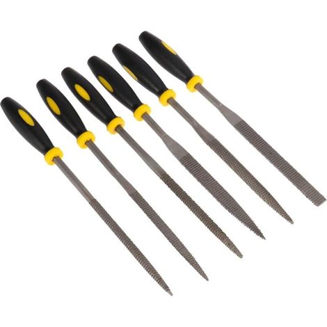 [NEVER USED] 6-Piece Mini Wood Rasp File Set with Non-Slip Handles for DIY and Woodworking