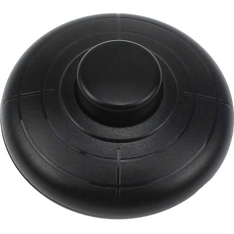 Round Foot Switch 250V/2A Foot Switch 2 or 3 Line Cables Foot Control Switch Foot Switch for Table Lamps and Floor Lamps Ø65mm x 28mm – Black (1/5)