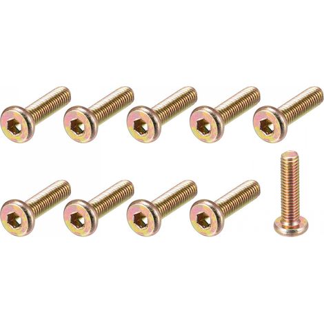 Vis à tête hexagonale en acier au carbone M6x25mm (lot de 10) pour machines, meubles et bricolage (1/5)