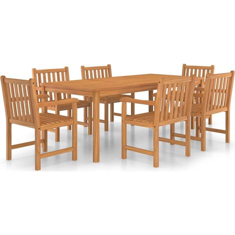 Maison Exclusive - Conjunto de comedor de jardín de 7 piezas, 200