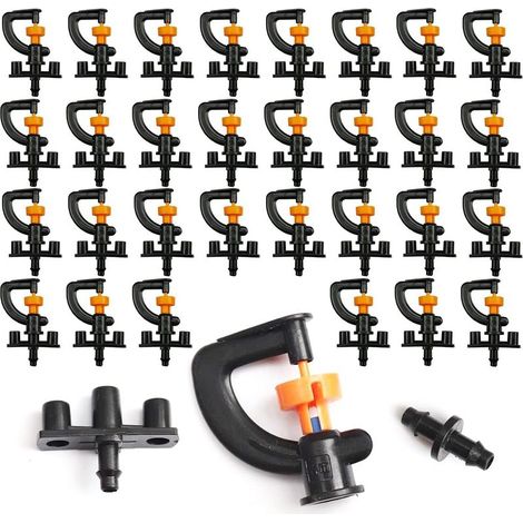 GDHZS- Arroseur Irrigation TêTe PulvéRisation Pelouse Buse Brumisation Mini Arroseur Rotatif RéFraction Type G Arroseur Micro Drip Systeme D'Irrigatio,30 Pcs (1/5)