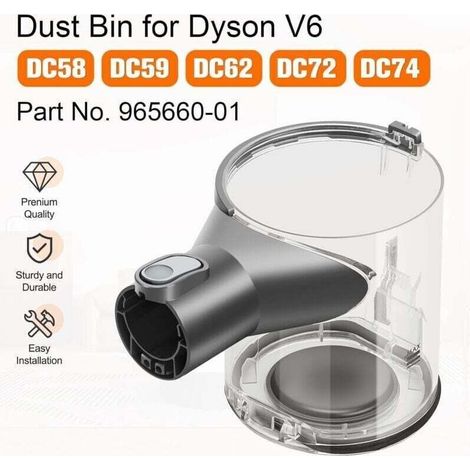 Compatible pour Dyson V6 Bac à Poussière Pièces Détachées DC58 DC59 DC62 DC74 Accessoire Conteneur Cuve Rechange pour Aspirateur Accessoires Dustbin (1/3)