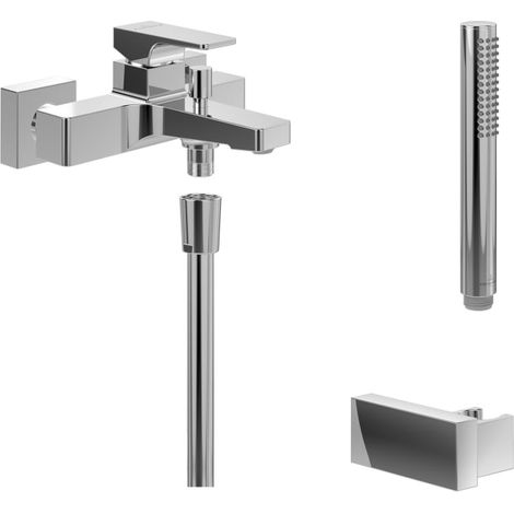 Villeroy & Boch Taro Duschgarnitur mit Brausehalter, Stabhandbrause und Wannenarmatur (1/5)