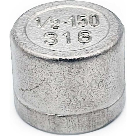 Tapón de rosca hembra de 1/2”, acero inoxidable (1/3)