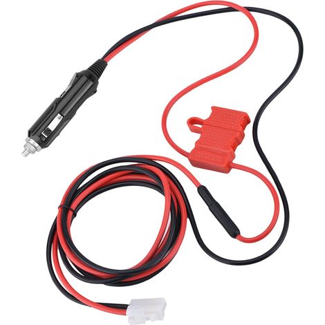 Prise Allume-Cigare, Adaptateur Allume-Cigare Adaptateur avec Double Fusible Câble de Cordon d'alimentation 12 V CC Prise pour Radio Mobile (1/4)