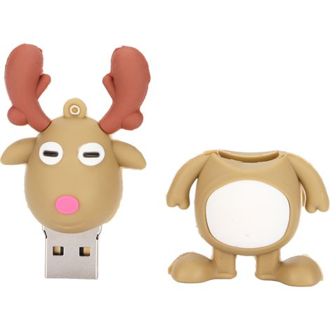 Clé USB légère, portable, sûre et fiable, élégante, en PVC, idéale pour Noël, 16 Go (1/5)