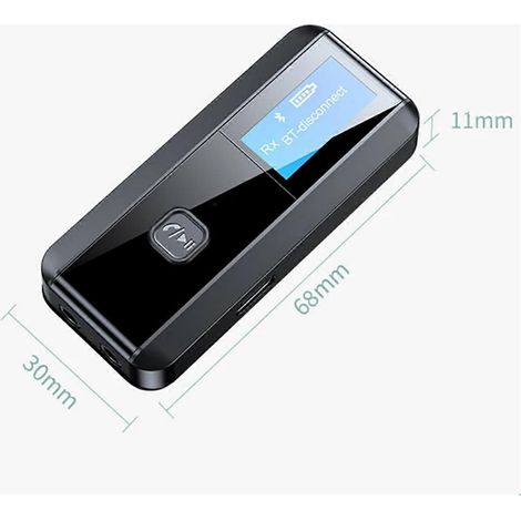 Émetteur-récepteur audio 5.0 RX TX, son HiFi sans perte, adaptateur sans fil avec écran LCD et prise auxiliaire 3,5 mm pour TV, PC et voiture. (1/5)