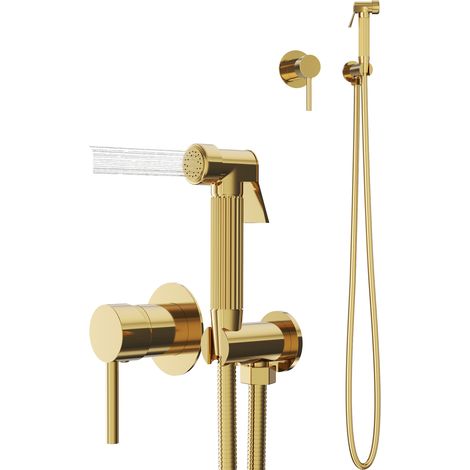 BIDET SALLE DE BAIN INSTALLATION ENCASTRÉE MITIGEUR LAITON BIDETTA DOUCHE KIVO GOLD (1/5)