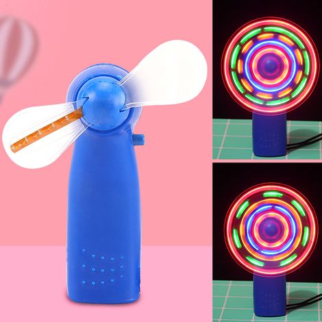 Mini ventilateur de poche 3pcs ventilateur de poche lumineux pour le bureau à domicile extérieur des enfants (1/5)
