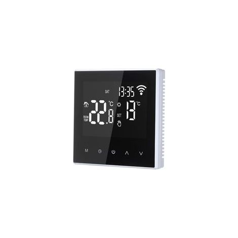 Thermostat intelligent, régulateur de température numérique, chauffage électrique au sol programmable hebdomadaire avec grand écran LCD, pour maison, école, bureau, hôtel, 16 A (pas de type Wi-Fi) (1/5)