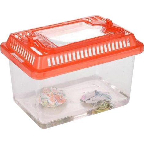 Aquarium Portable - En Plastique Transparent - Pour Poissons Ou Tortues - 13 x 9 x 9 cm - 1 Pièce (1/5)