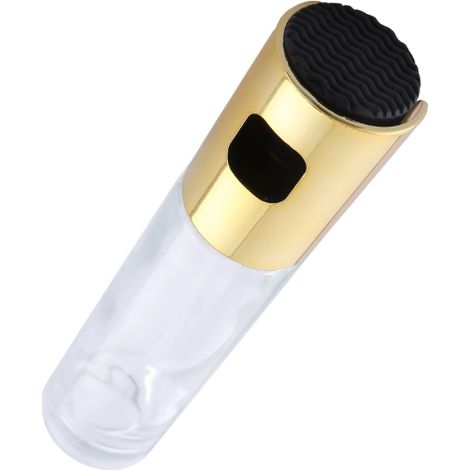 Flacone spray in vetro per olio d'oliva con tappo dorato. (1/5)