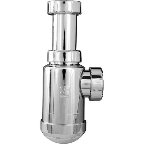 Sifón botella con racor extensible y asiento plano y cónico  R-13L - RIUVERT Medidas: 1.1/2" (1/2)