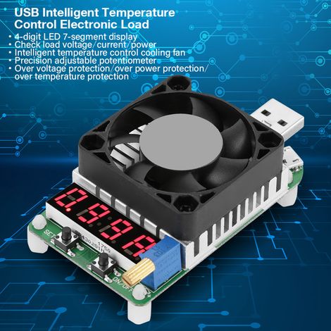 Chargeur USB LD35 testeur de batterie numérique résistance réglable voltmètre ampèremètre (1/5)