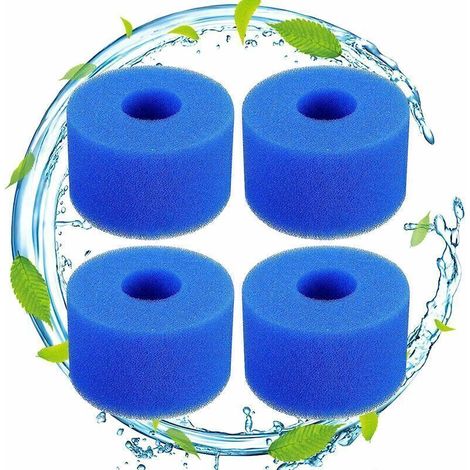 4 filtres de piscine en mousse filtre pour type S1 - Filtre en Mousse pour Spa, Piscine - Réutilisables et lavables - Éponge de filtration de type S1
