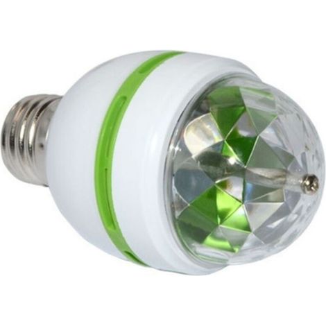 1 ampoule LED rotative RGB E27 à culot hélicoïdal multicolore, 3W (1/5)