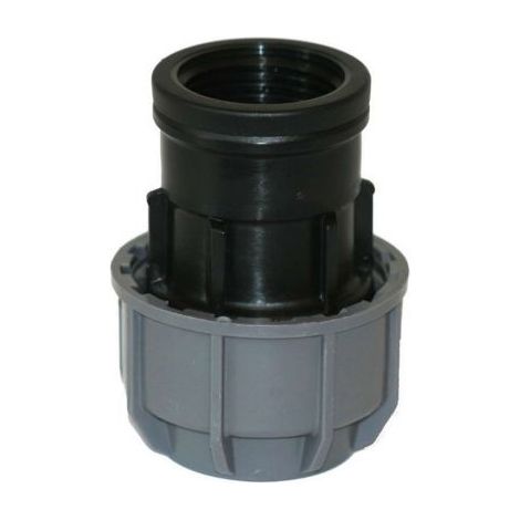 RACCORDO A COMPRESSIONE PER TUBO POLIETILENE FEMMINA IRRIGAZIONE GIARDINO 20x1/2 F