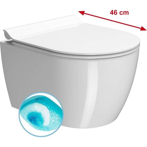 Sapho Pura - Wand-WC, Swirlflush, ExtraGlaze, weiß 880211 (1/5)