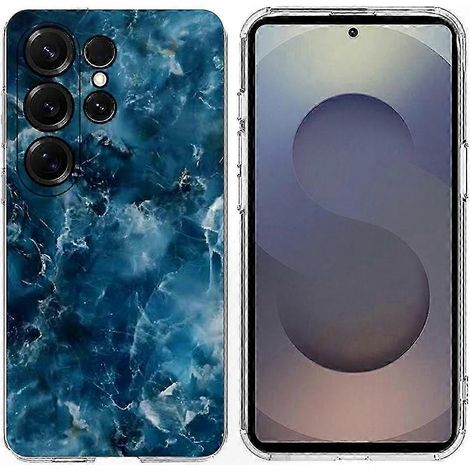 Coque Galaxy S24 Ultra TPU souple motif marbre, étui de protection ultra fin et antidérapant, housse légère résistante aux chocs, coque arrière texturée élégante pour Samsung S24 Ultra