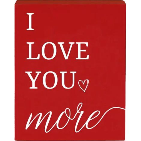 Panneau En Bois Amour - Décoration De Bureau Et Étagère Style Ferme Rustique - Pour Saint-Valentin Anniversaire Décor Intérieur - 1 Pièce (1/5)