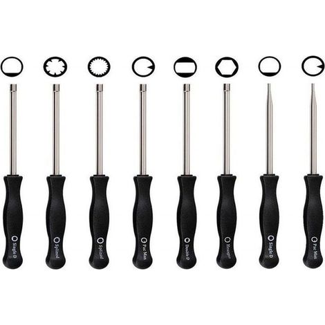 Kit d'outils de réglage de carburateur pour moteur, utilisé pour carburateur 2 temps commun, kit d'outils de réglage de carburateur Outil de réglage de carburateur (8 pièces + outil de nettoyage) (1/4)