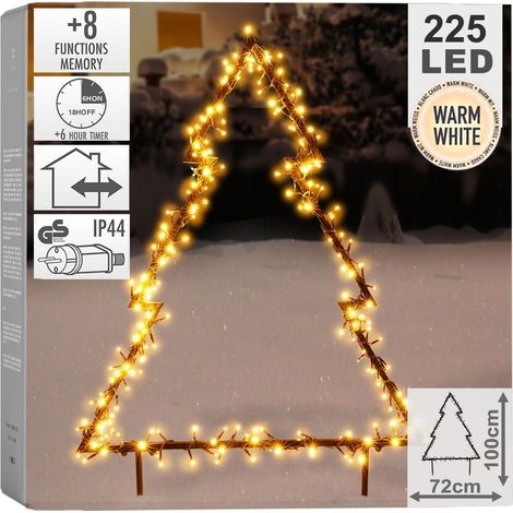 Albero di Natale in metallo per esterni con 225 LED, 100 cm (1/5)