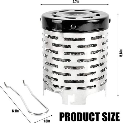 Accessoire de chauffage pour réchauds à gaz, réchauds de camping, radiateurs, couverture - chauffage de tente, chauffage au gaz de camping, accessoire de chauffage en acier inoxydable pour chauffer le (1/4)