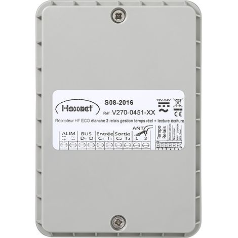 Aiphone HERECEPT868 Receptor de radiofrecuencia de 868 MHz HEXACT con antena integrada, 1 puerta, con HECOMGSMV3