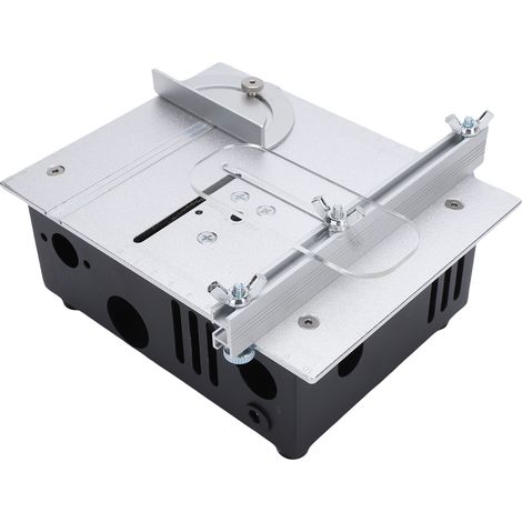 Mini scie circulaire de table 96W, découpe électrique bois métal, 7 vitesses réglables, angle ajustable, 4 lames, profondeur de coupe réglable 15mm, bois plastique acrylique, 110-240V prise EU (1/5)