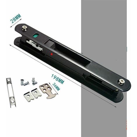 SHINING HOUSE Cerradura de ventana para puerta corrediza: cerradura de gancho para ventana de puerta móvil de doble cara simple y moderna para cerradura de puerta de casa Cerradura de ventana para pue (1/4)