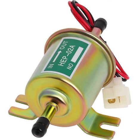 Pompe à carburant électrique universelle 12 V basse pression 4-7 PSI en ligne pour moteurs essence ou diesel HEP-02A, carburateur de moto, VTT, camions, bateaux. (1/4)