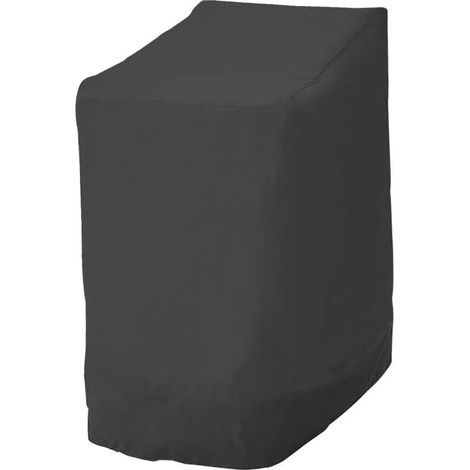 Stackable Garden Chair Cover, 210D Oxford Fabric Waterproof Outdoor Chair Cover, Balcony Garden Chair Cover Anti-UV/Rainproof 120656580cm (Black) (1/5)