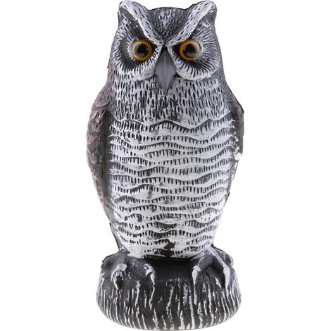 Grand Hibou Faucon Leurre Statue Cour Jardin Corbeau épouvantail Extérieur Dissuasif (1/5)