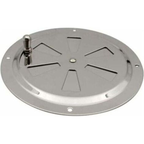 Runde Edelstahl Lüftungsgitter Verstellbar Rundes Entlüftungsgitter Edelstahl Jalousie Lüftungsgitter für Raucher, Wohnmobil, Haus, Yachten Durchmesser 125mm, 1 Stück