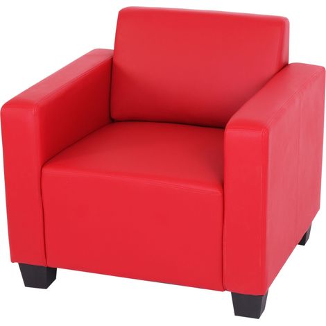 [NON UTILIZZATO] Salotto modulare componibile lounge moderno Lione N71 ecopelle poltrona rosso