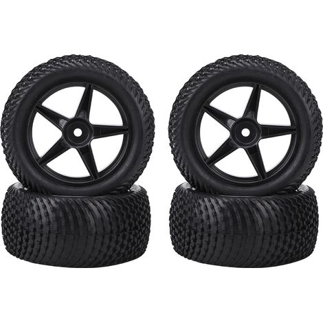 Lot de 4 pneus universels de 85 mm pour voitures RC 1/10 (noir) (1/5)