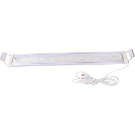 Ortviai Lampe LED pour aquarium – Éclairage aquascaping avec clip, réglable en intensité et couleur, 60 cm, idéale pour bac à plantes