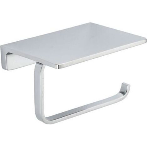 Toilet paper holder with shelf, chrome (1/4)