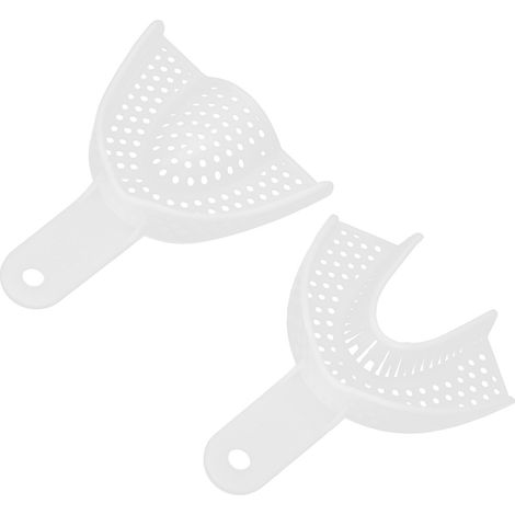 Empreinte dentaire plateau jetable en plastique, kit de matériel bucco-dentaire portable pour soins dentaires, lot de fournitures médicales. (1/5)
