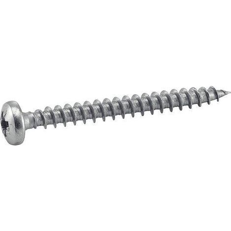 Vis à bois, tête cylindrique pozidrive - Longueur: 40 - Qualite Inox: A4 - Diamètre: 5